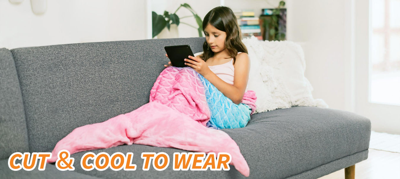 kid Mermaid Tail Blankets