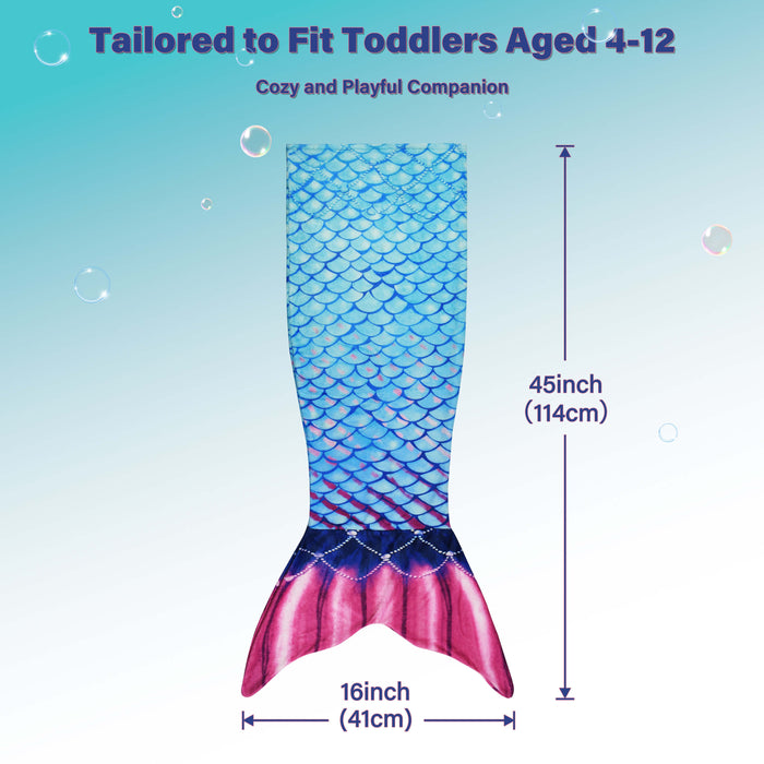 Flannel Mermaid Tail Blanket