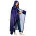 Sherpa fleece hooded blanket poncho - zodiac pattern size comparison view