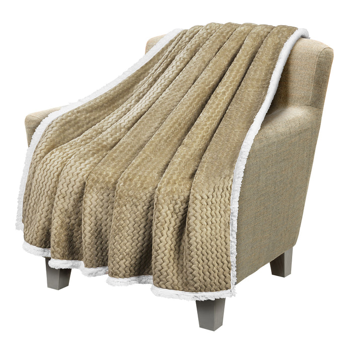 Chevron Sherpa Throw Blanket