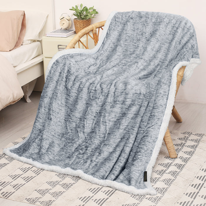 Snow Sherpa Throw Blanket