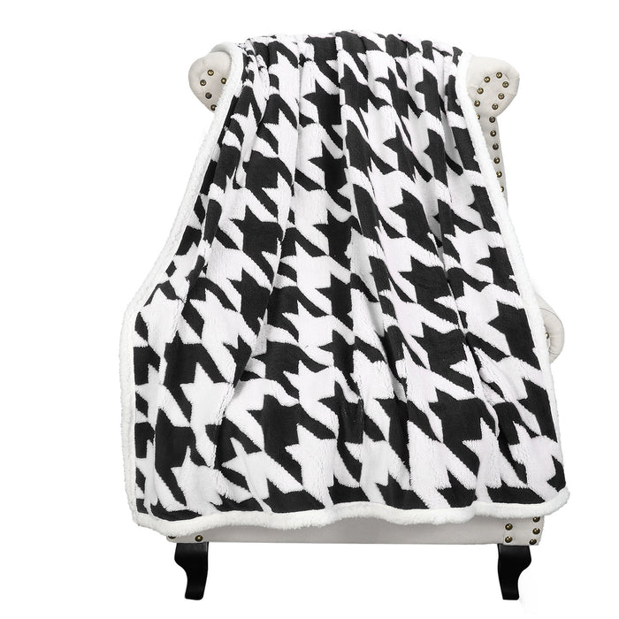 Jacquard Sherpa Throw Blanket