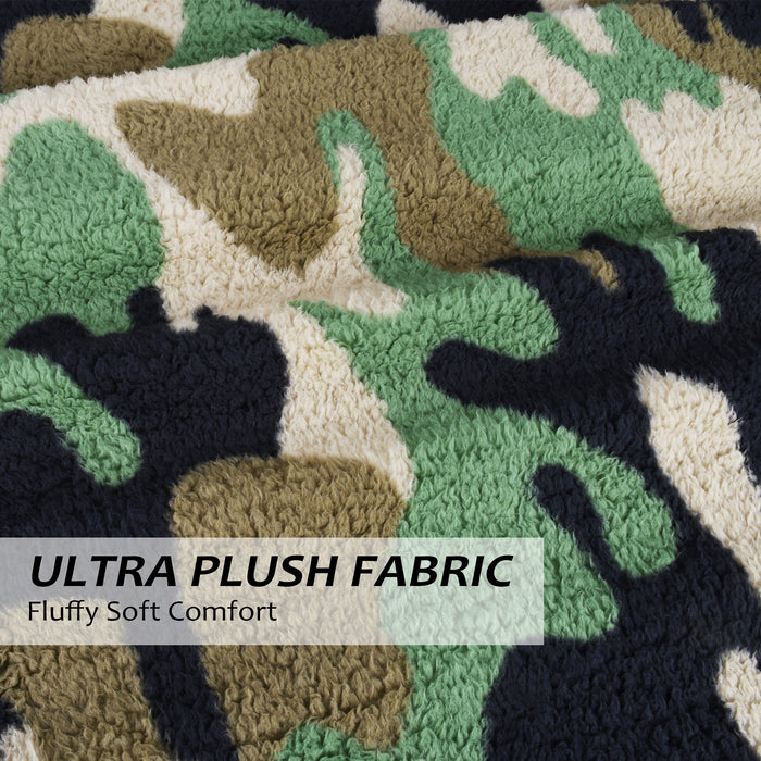 Reversible Sherpa Lightweight Throw Blanket