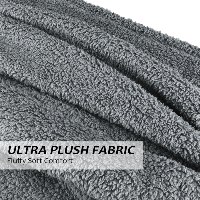 Reversible Sherpa Lightweight Throw Blanket