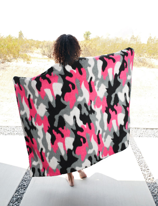 Reversible Sherpa Lightweight Throw Blanket