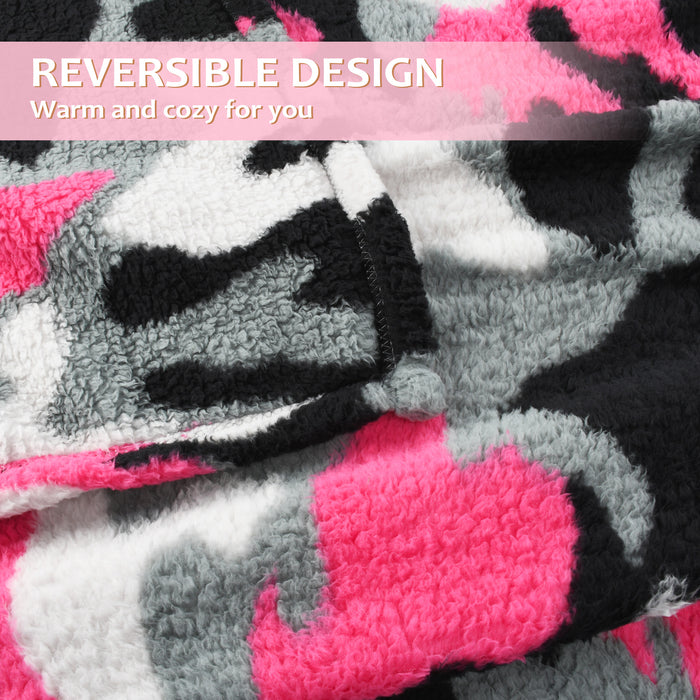 Reversible Sherpa Lightweight Throw Blanket