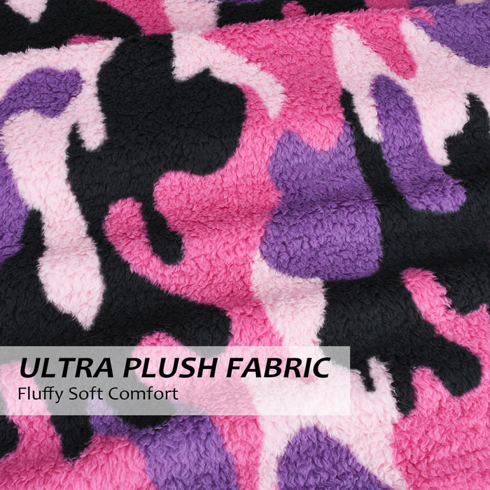Reversible Sherpa Lightweight Throw Blanket