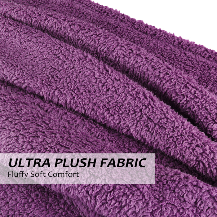 Reversible Sherpa Lightweight Throw Blanket