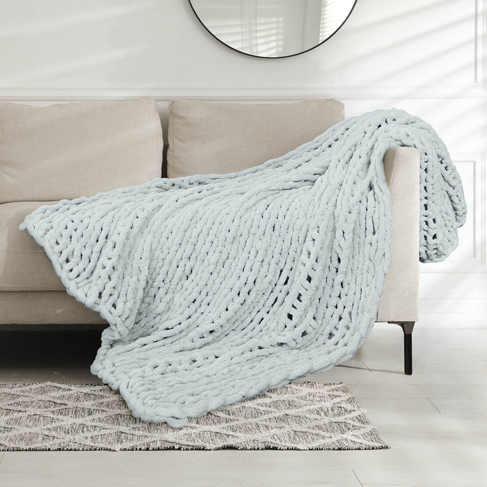 Chunky Knit Throw Blanket