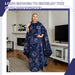 Fleece wearable blanket poncho - charcoal lifestyle home setting