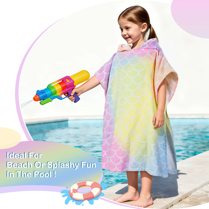 Childrens Hooded Beach Poncho Towel