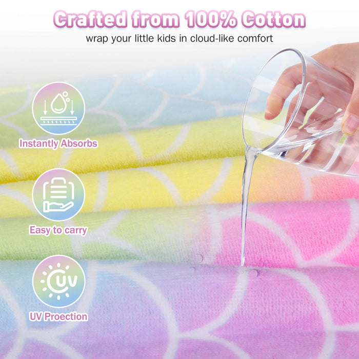 Childrens Hooded Beach Poncho Towel