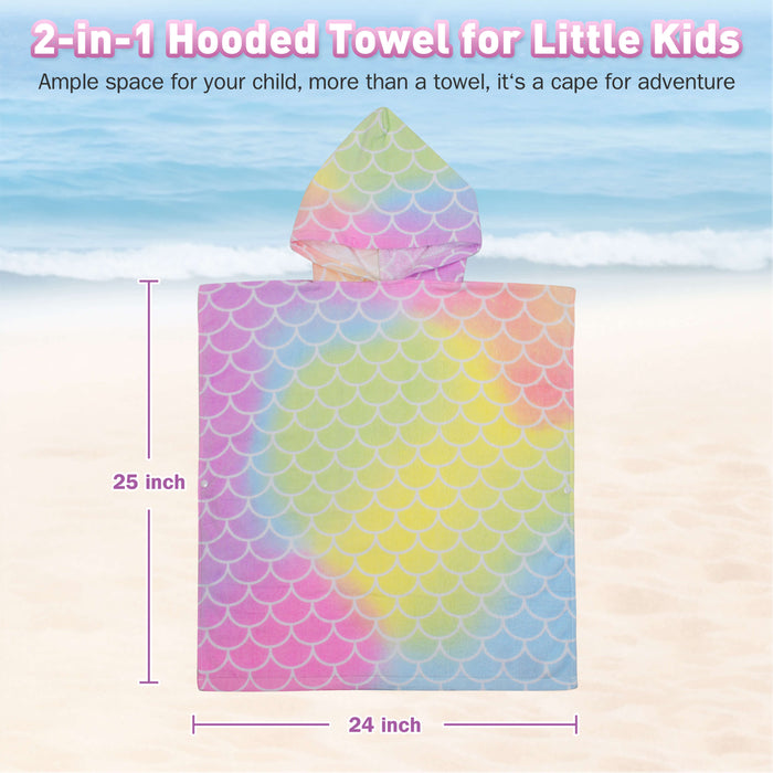 Childrens Hooded Beach Poncho Towel