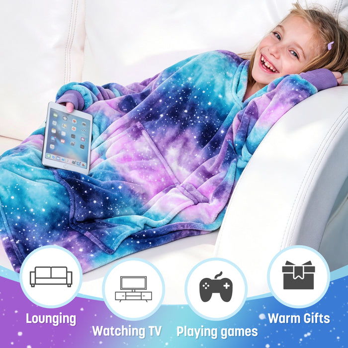 Catalonia Oversized Blanket Hoodie Sweatshirt for Kids