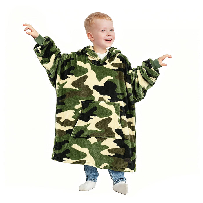 Catalonia Kids Oversized Hoodie Blanket Fleece Pullover with Large Pocket Teen Gift