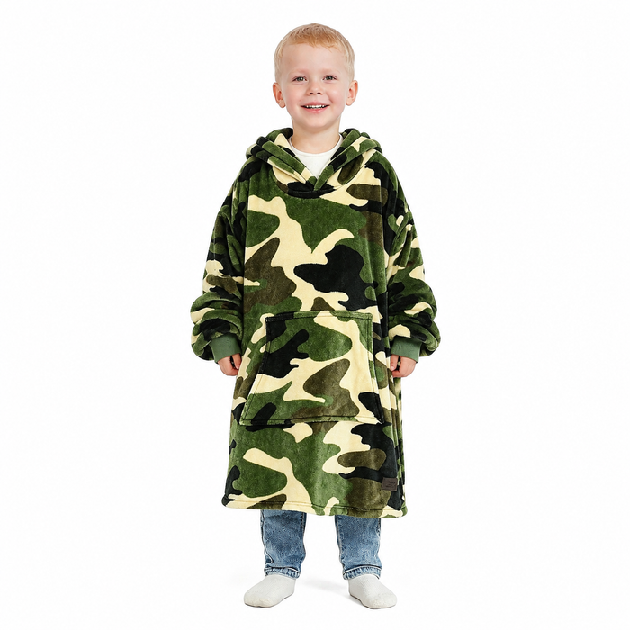 Catalonia Kids Oversized Hoodie Blanket Fleece Pullover with Large Pocket Teen Gift