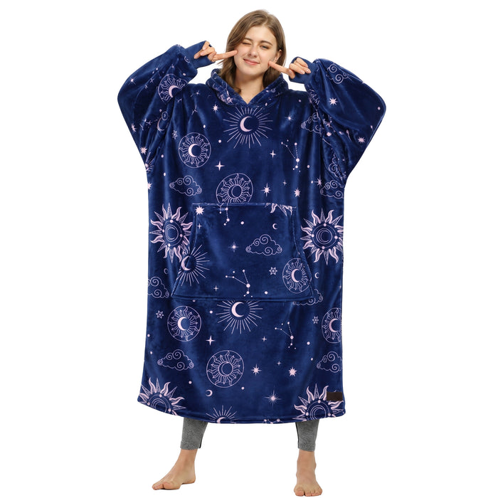 Catalonia Oversized Blanket Hoodie Sweatshirt, Wearable Fleece Pullover for Adults Men Women Teenagers Kids Wife Girlfriend, Soft Warm Comfortable Extra Long