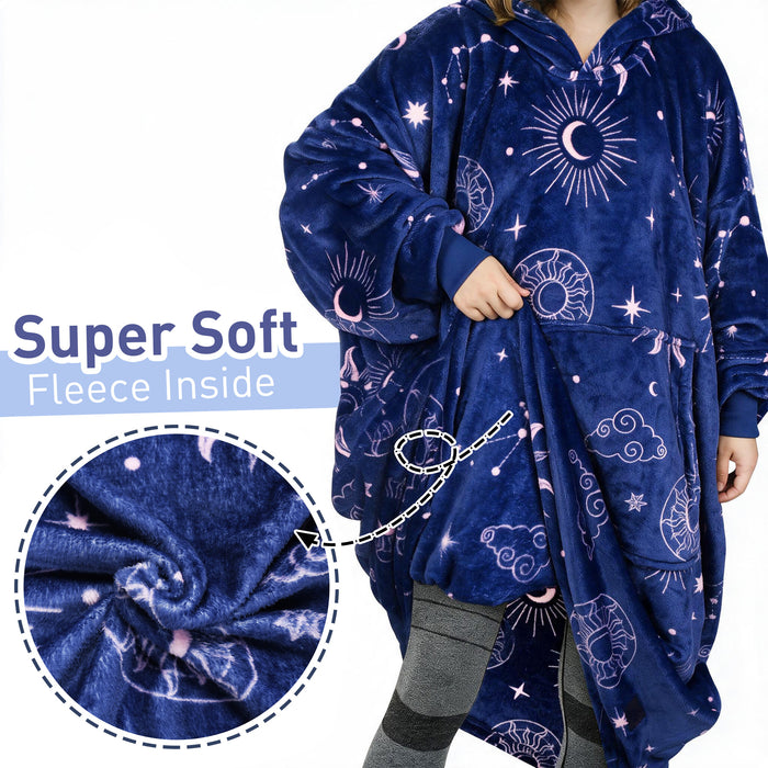 Catalonia Oversized Blanket Hoodie Sweatshirt, Wearable Fleece Pullover for Adults Men Women Teenagers Kids Wife Girlfriend, Soft Warm Comfortable Extra Long