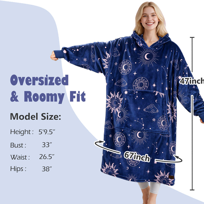Catalonia Oversized Blanket Hoodie Sweatshirt, Wearable Fleece Pullover for Adults Men Women Teenagers Kids Wife Girlfriend, Soft Warm Comfortable Extra Long