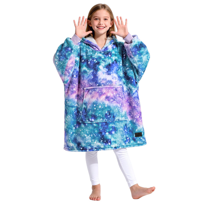 Catalonia Kid Classic Sherpa Oversize Hoodie Blanket