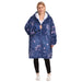 Full zip sherpa oversized hoodie jacket - mint green folded front view on white background