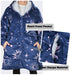 Full zip sherpa oversized hoodie jacket - coffee brown reverse side view