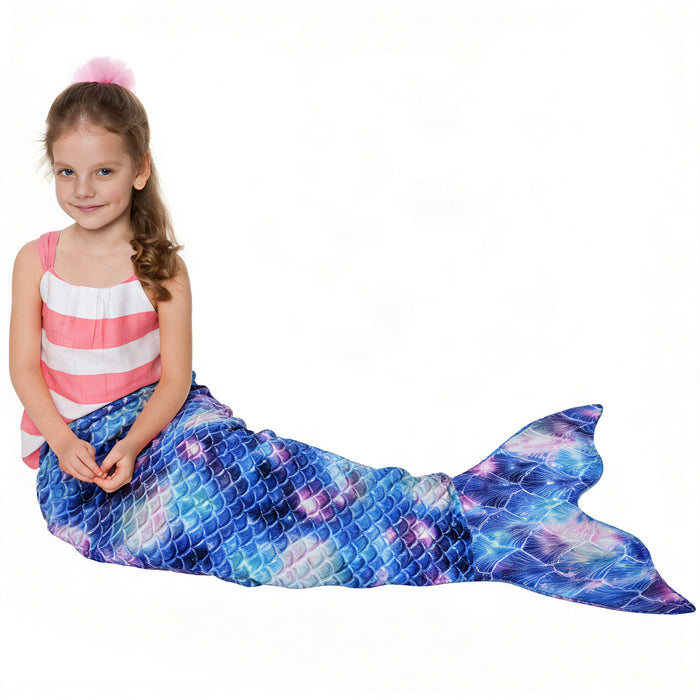 Flannel Mermaid Tail Blanket