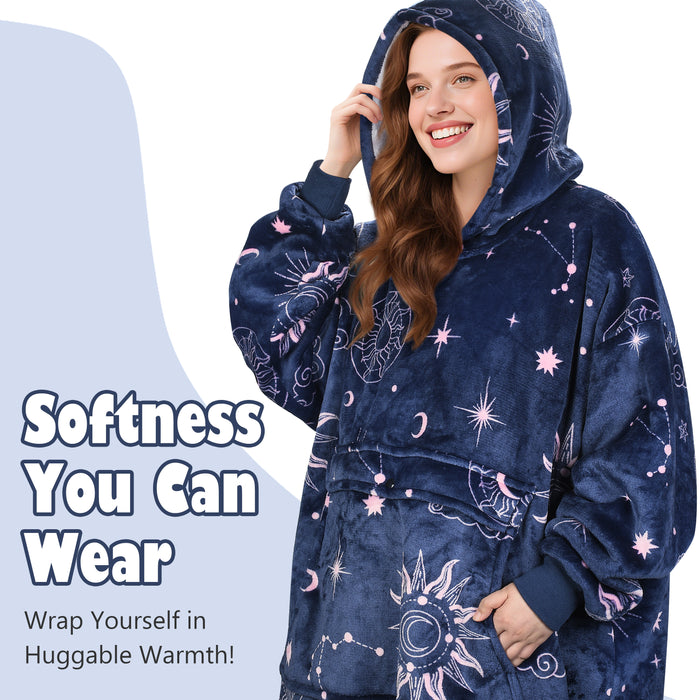 Extra Long Sherpa Oversize Hoodie Blanket