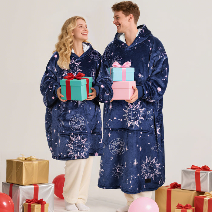 Extra Long Sherpa Oversize Hoodie Blanket