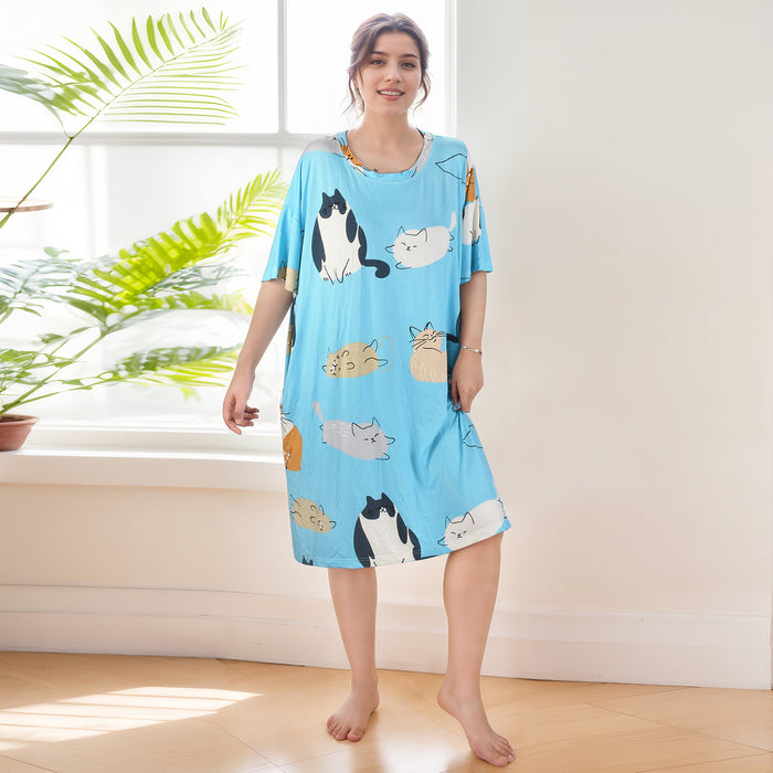Women Cooling Oversized Sleep Tee