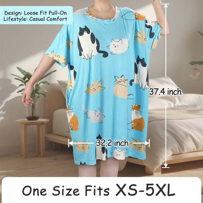 Women Cooling Oversized Sleep Tee