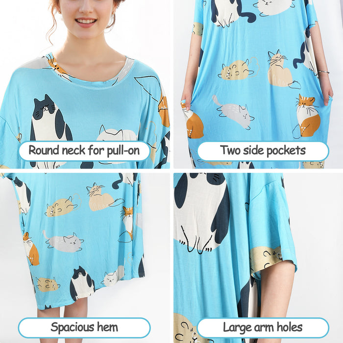Women Cooling Oversized Sleep Tee