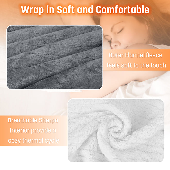 Catalonia Wearable TV Blanket with Sleeves Arms Warm Micro Plush Sherpa Fleece + Foot Covers