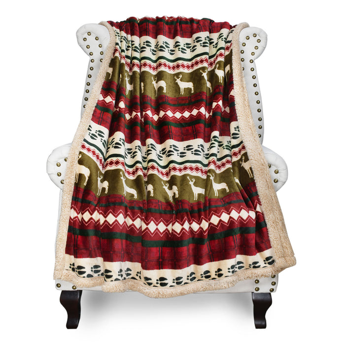 Christmas Sherpa Throw Blanket
