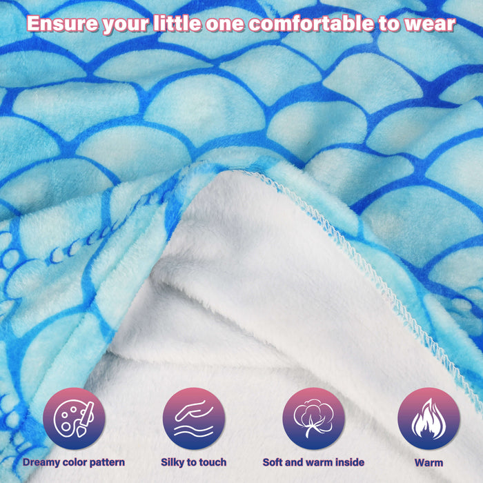 Hand-Knitted Mermaid Tail Blanket for Kids