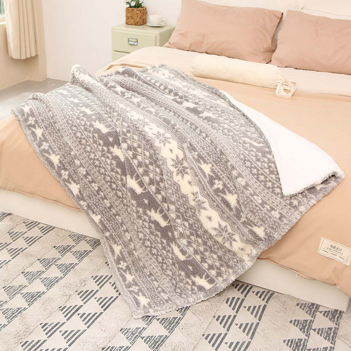 Snowflake Sherpa Throw Blanket
