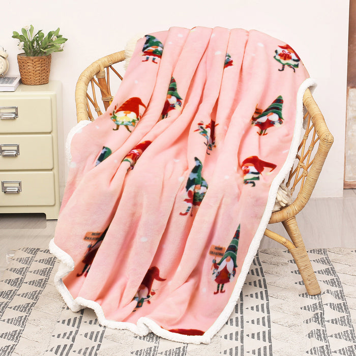 Christmas Spirit Sherpa Throw Blanket