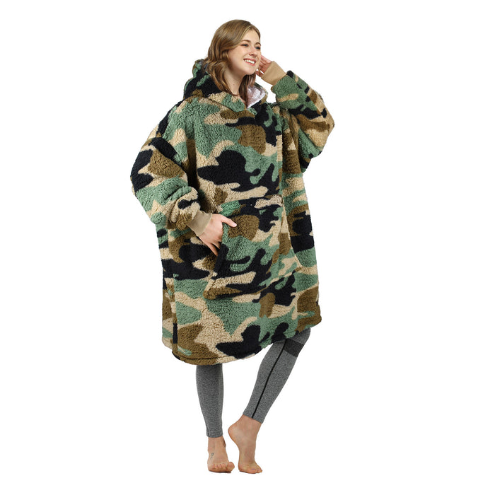 Fluffy Sherpa Oversize Hoodie Blanket