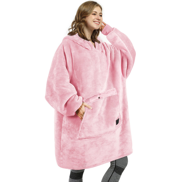 Classic Sherpa Fleece Oversized Hoodie Blanket