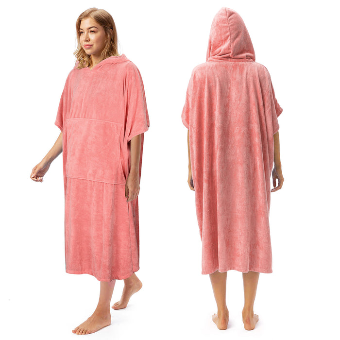 Microfiber Surf Poncho Changing Towel Robe with Pocket