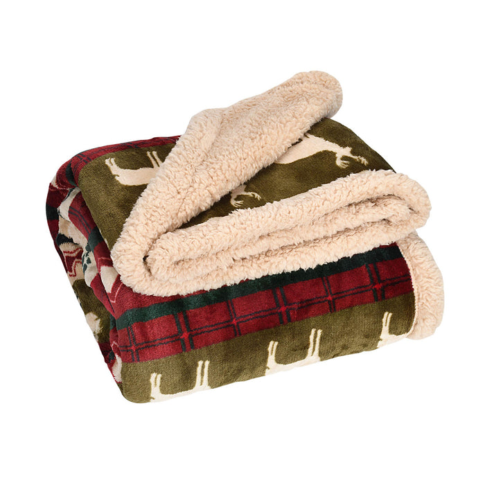 Christmas Sherpa Throw Blanket