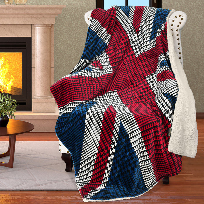 Flag Sherpa Throw Blanket