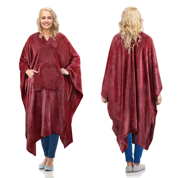 Fleece  Wearable Blanket Poncho
