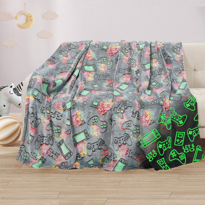 Glow in The Dark Fleece Throw Blankets