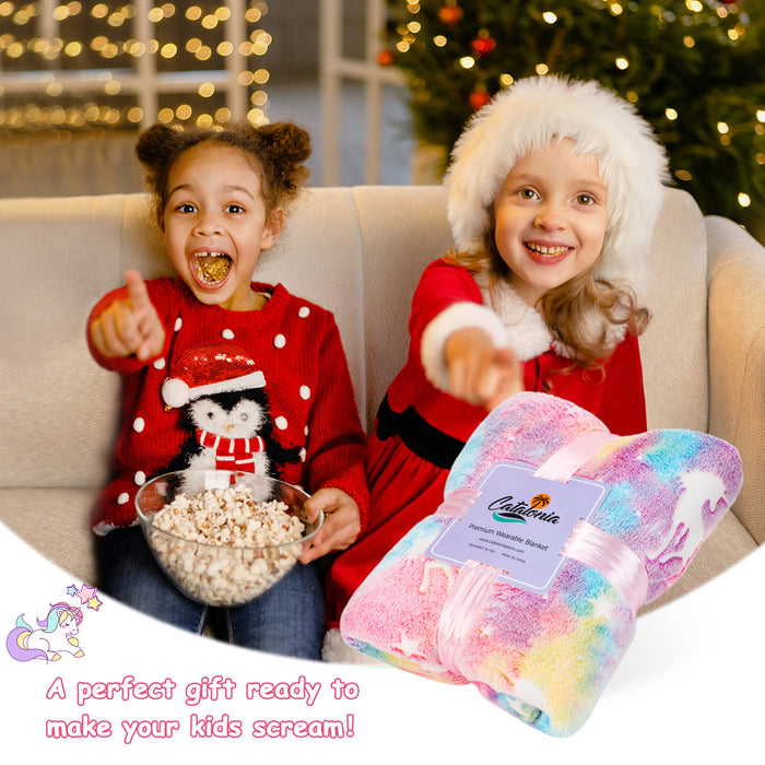 Glow in The Dark Fleece Throw Blankets