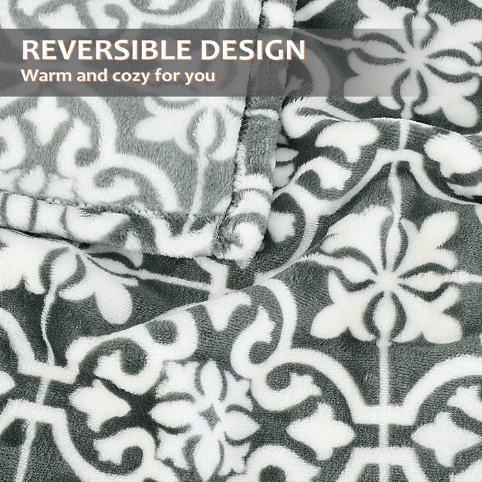 Moroccan Ikat Fleece Lightweight Throw Blanket