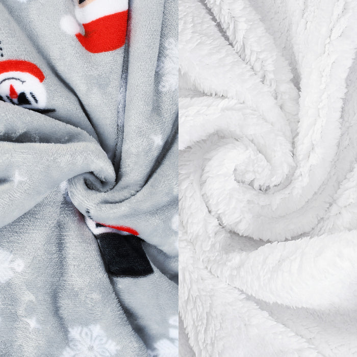 Christmas Spirit Sherpa Throw Blanket
