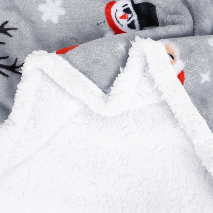 Christmas Spirit Sherpa Throw Blanket