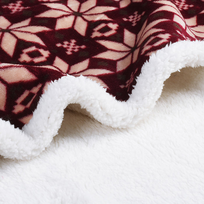 Xmas Sherpa Throw Blanket