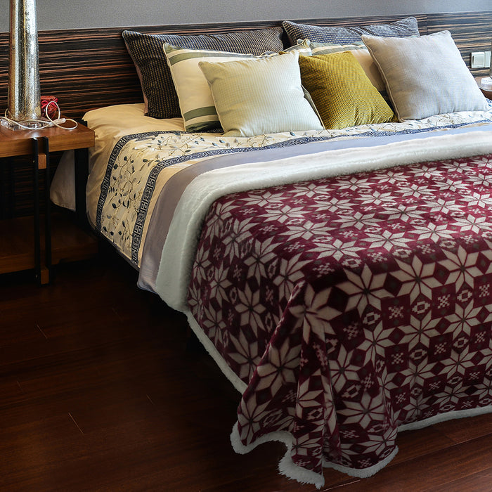 Xmas Sherpa Throw Blanket